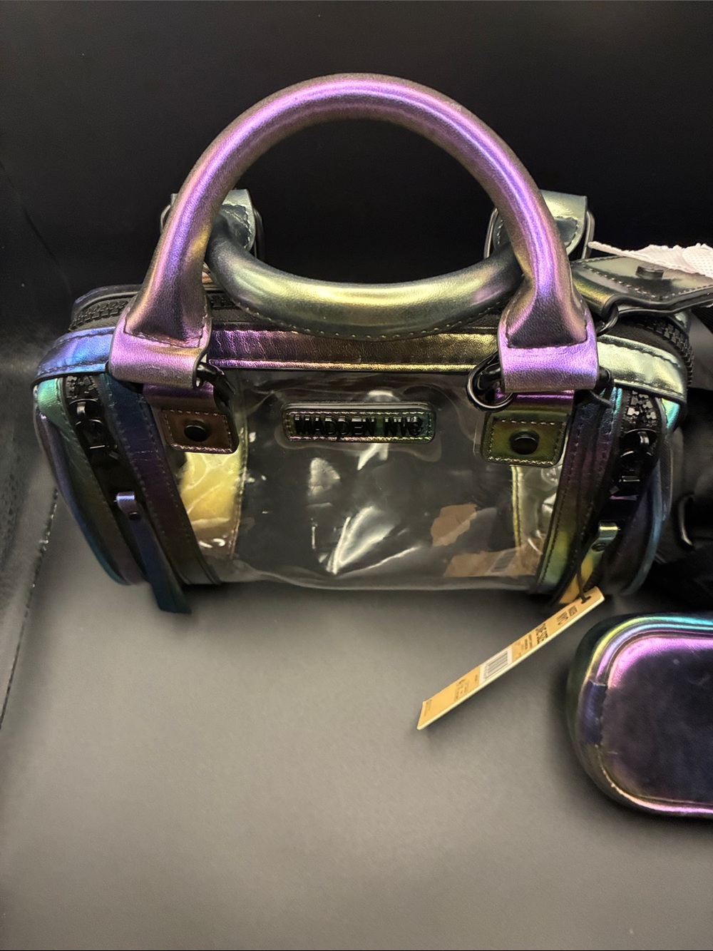 🎉🎉🎉Iridescent Clear Mini Satchel with Detachable Pouch - Multicolor - Picture 4 of 6